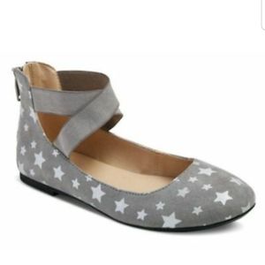 Cat & Jack girls star gray ankle wrap ball…
